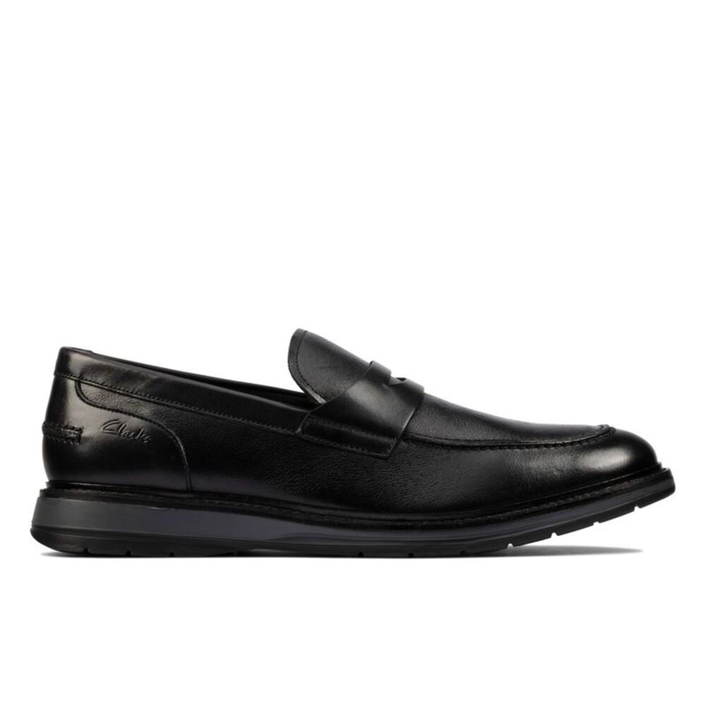Clarks Mens Chantry Penny Black Shoes (NWT)